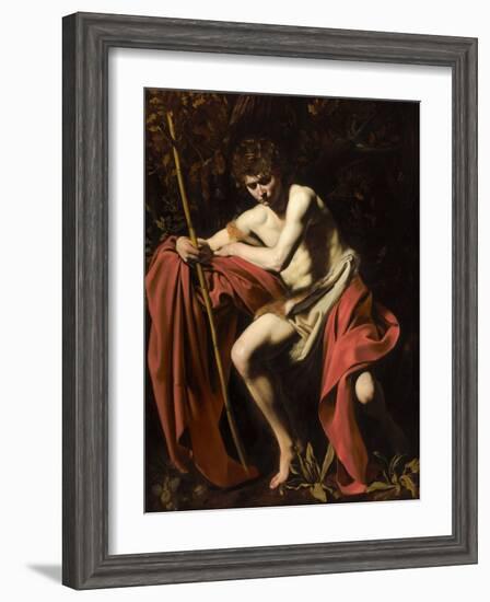 Saint John the Baptist in the Wilderness, 1604-5-Michelangelo Merisi da Caravaggio-Framed Giclee Print