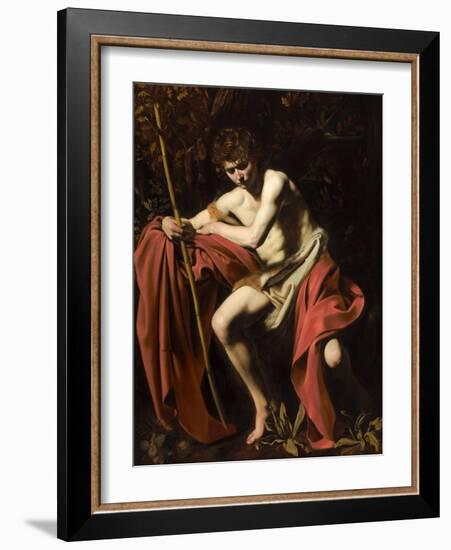 Saint John the Baptist in the Wilderness, 1604-5-Michelangelo Merisi da Caravaggio-Framed Giclee Print