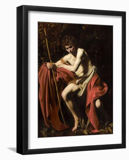 Saint John the Baptist in the Wilderness, 1604-5-Michelangelo Merisi da Caravaggio-Framed Giclee Print