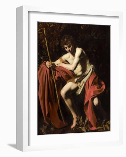 Saint John the Baptist in the Wilderness, 1604-5-Michelangelo Merisi da Caravaggio-Framed Giclee Print