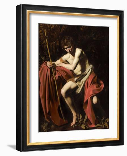 Saint John the Baptist in the Wilderness, 1604-5-Michelangelo Merisi da Caravaggio-Framed Giclee Print