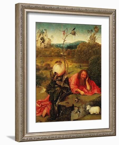 Saint John the Baptist In the Wilderness, Ca. 1489-Hieronymus Bosch-Framed Giclee Print