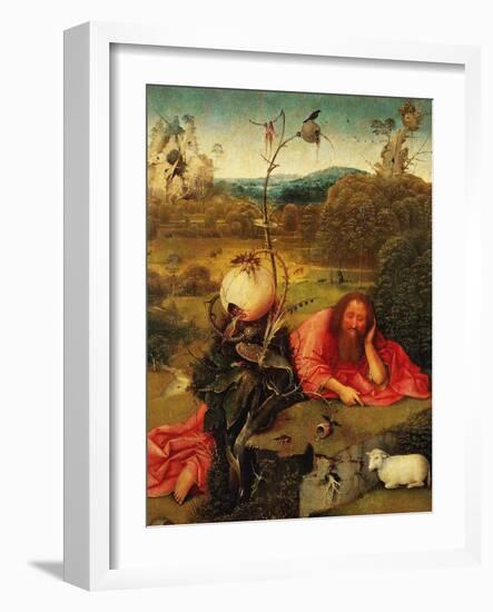 Saint John the Baptist In the Wilderness, Ca. 1489-Hieronymus Bosch-Framed Giclee Print