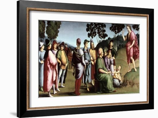 Saint John the Baptist Preaching, 1505-Raphael-Framed Giclee Print