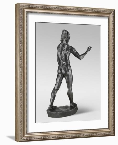 Saint John the Baptist Preaching, Modeled 1878-80, Cast by Alexis Rudier (1874-1952), 1925 (Bronze)-Auguste Rodin-Framed Giclee Print