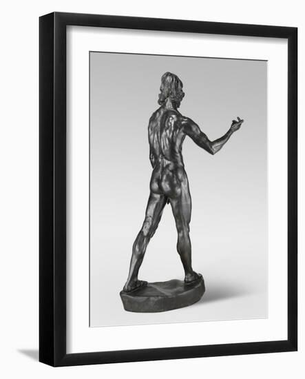 Saint John the Baptist Preaching, Modeled 1878-80, Cast by Alexis Rudier (1874-1952), 1925 (Bronze)-Auguste Rodin-Framed Giclee Print