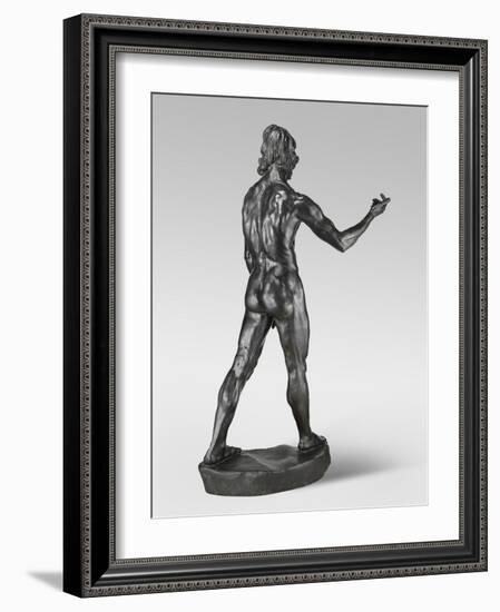 Saint John the Baptist Preaching, Modeled 1878-80, Cast by Alexis Rudier (1874-1952), 1925 (Bronze)-Auguste Rodin-Framed Giclee Print