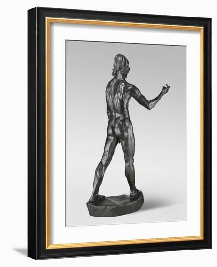 Saint John the Baptist Preaching, Modeled 1878-80, Cast by Alexis Rudier (1874-1952), 1925 (Bronze)-Auguste Rodin-Framed Giclee Print