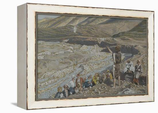 Saint John the Baptist Sees Jesus from Afar from 'The Life of Our Lord Jesus Christ'-James Jacques Joseph Tissot-Framed Premier Image Canvas