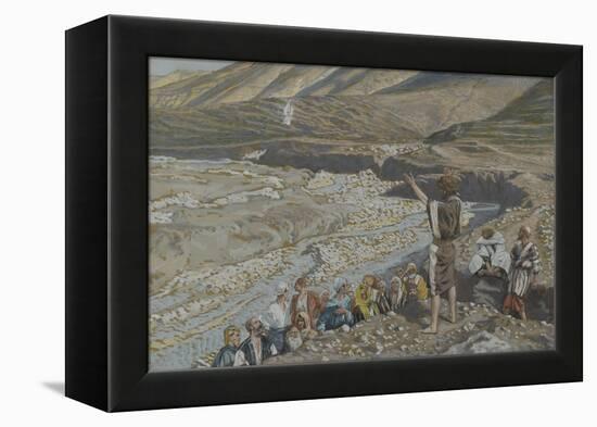 Saint John the Baptist Sees Jesus from Afar from 'The Life of Our Lord Jesus Christ'-James Jacques Joseph Tissot-Framed Premier Image Canvas