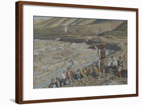 Saint John the Baptist Sees Jesus from Afar from 'The Life of Our Lord Jesus Christ'-James Jacques Joseph Tissot-Framed Giclee Print