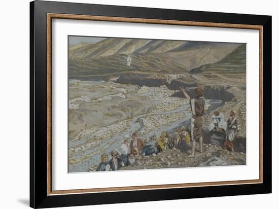 Saint John the Baptist Sees Jesus from Afar from 'The Life of Our Lord Jesus Christ'-James Jacques Joseph Tissot-Framed Giclee Print