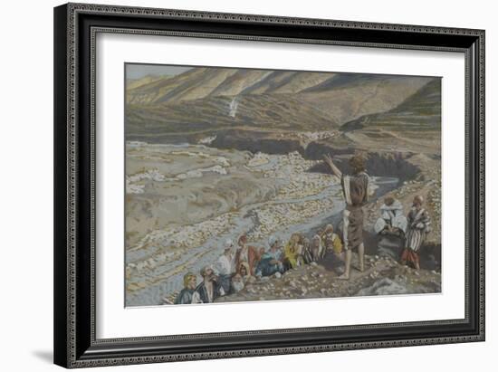 Saint John the Baptist Sees Jesus from Afar from 'The Life of Our Lord Jesus Christ'-James Jacques Joseph Tissot-Framed Giclee Print