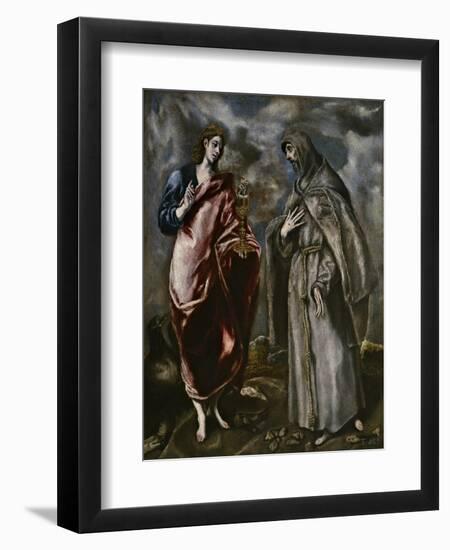 Saint John the Evangelist and Saint Francis of Assisi, C. 1600-El Greco-Framed Giclee Print