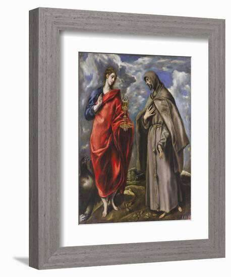 Saint John the Evangelist and Saint Francis-El Greco-Framed Giclee Print