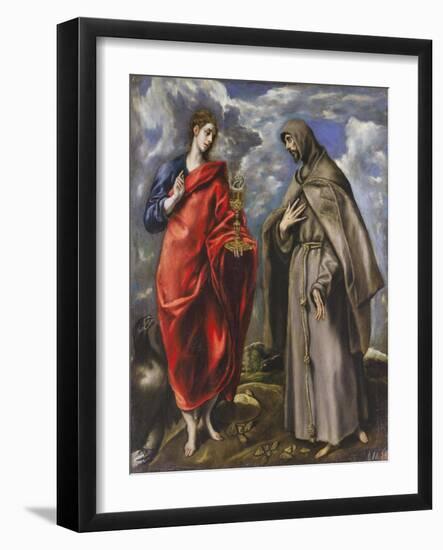 Saint John the Evangelist and Saint Francis-El Greco-Framed Giclee Print