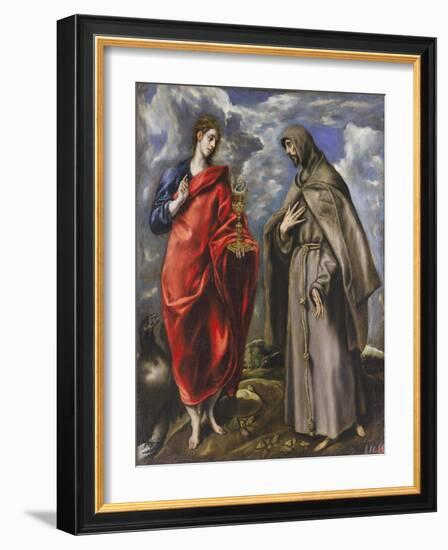 Saint John the Evangelist and Saint Francis-El Greco-Framed Giclee Print