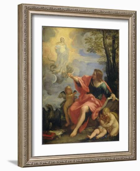 Saint John the Evangelist on Patmos-Carlo Maratti-Framed Art Print