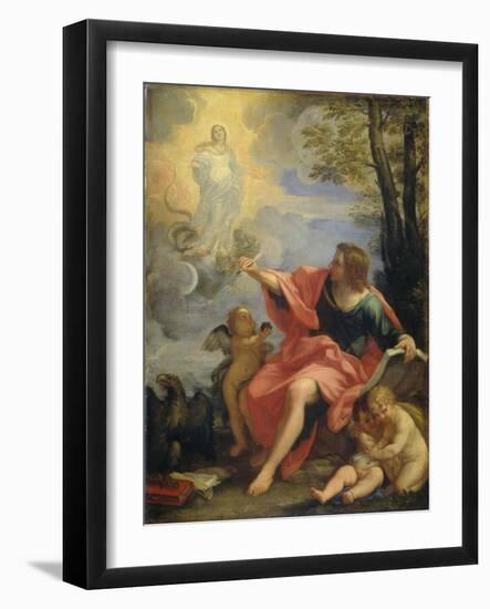 Saint John the Evangelist on Patmos-Carlo Maratti-Framed Art Print