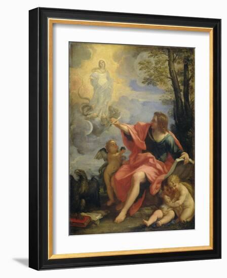 Saint John the Evangelist on Patmos-Carlo Maratti-Framed Art Print