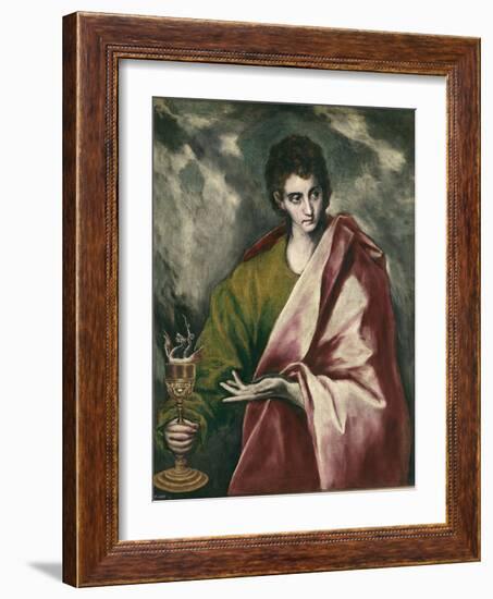 Saint John the Evangelist-El Greco-Framed Art Print