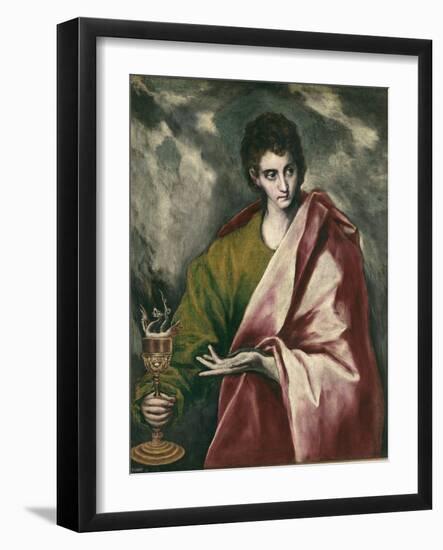 Saint John the Evangelist-El Greco-Framed Art Print