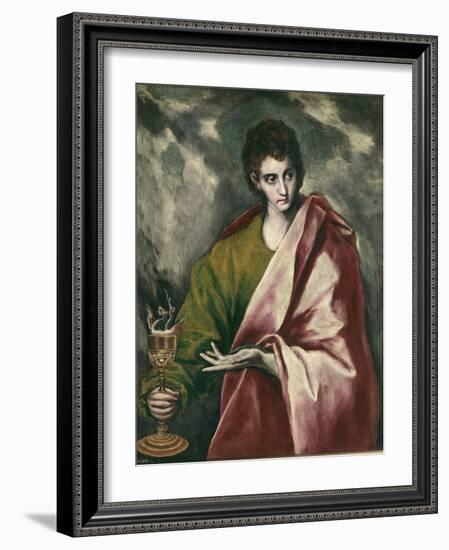 Saint John the Evangelist-El Greco-Framed Art Print