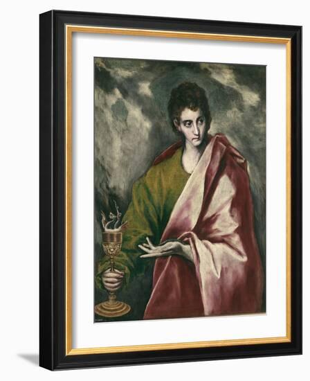 Saint John the Evangelist-El Greco-Framed Art Print