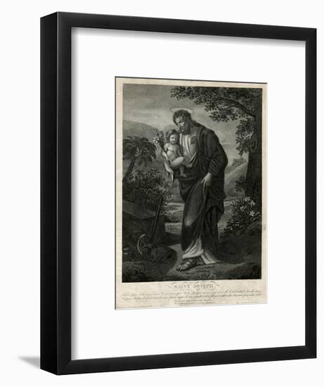 Saint Joseph and His Son-null-Framed Art Print