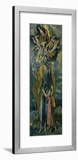 Saint Joseph and the Infant Jesus-El Greco-Framed Giclee Print