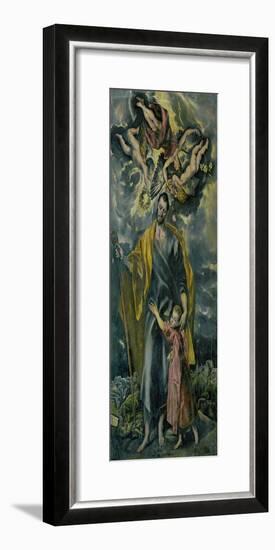 Saint Joseph and the Infant Jesus-El Greco-Framed Giclee Print