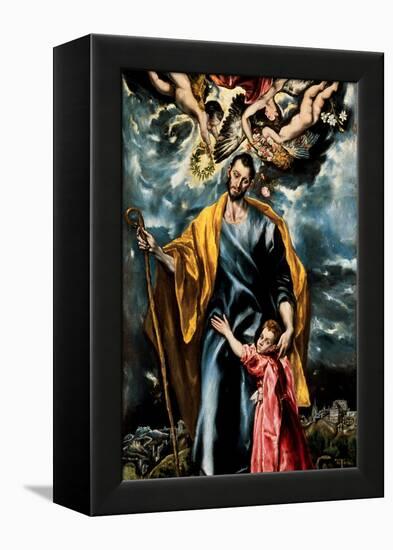 Saint Joseph and the Young Christ-El Greco-Framed Premier Image Canvas