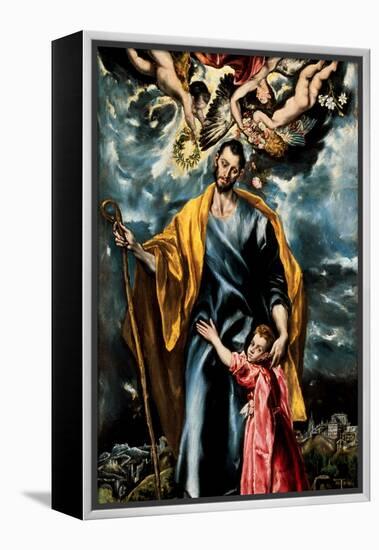 Saint Joseph and the Young Christ-El Greco-Framed Premier Image Canvas
