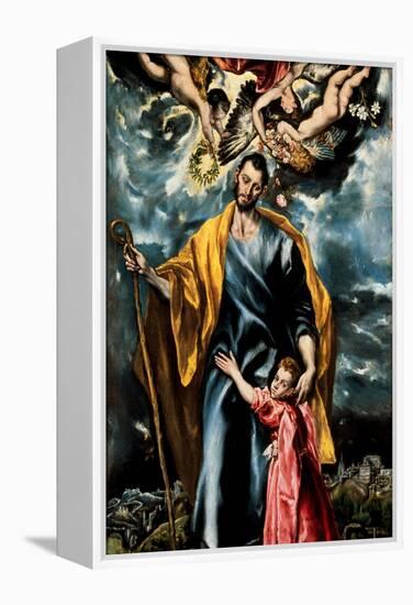 Saint Joseph and the Young Christ-El Greco-Framed Premier Image Canvas