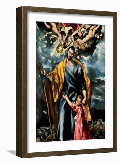 Saint Joseph and the Young Christ-El Greco-Framed Giclee Print