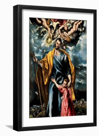 Saint Joseph and the Young Christ-El Greco-Framed Giclee Print