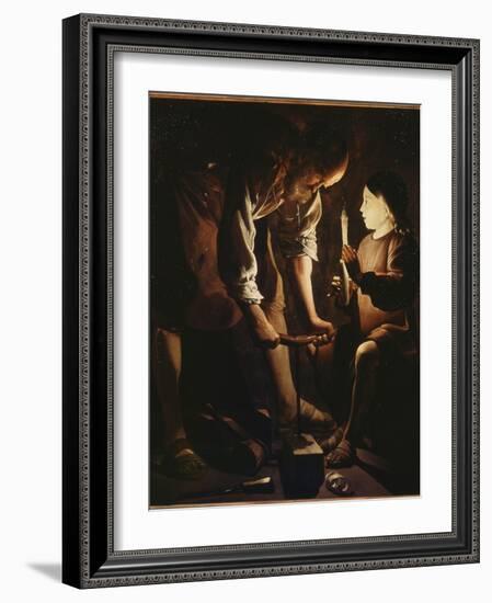 Saint Joseph charpentier-Maurice Quentin de La Tour-Framed Giclee Print