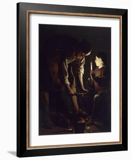 Saint Joseph charpentier-Maurice Quentin de La Tour-Framed Giclee Print