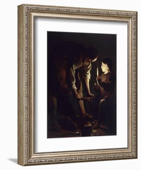 Saint Joseph charpentier-Maurice Quentin de La Tour-Framed Giclee Print