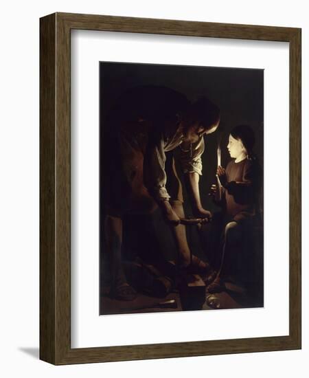 Saint Joseph charpentier-Maurice Quentin de La Tour-Framed Giclee Print