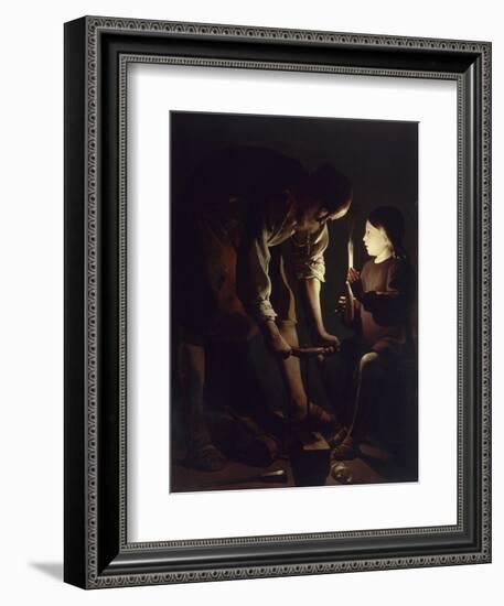 Saint Joseph charpentier-Maurice Quentin de La Tour-Framed Giclee Print