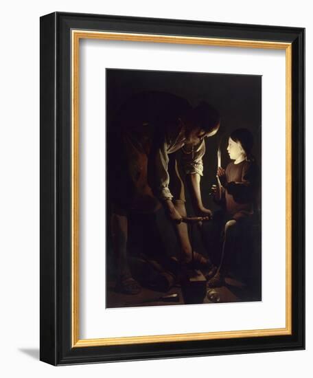 Saint Joseph charpentier-Maurice Quentin de La Tour-Framed Giclee Print