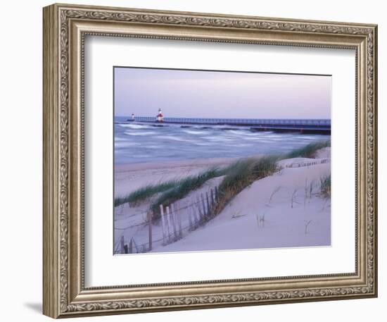 Saint Joseph Lighthouse, Lake Michigan, USA-Brent Bergherm-Framed Photographic Print