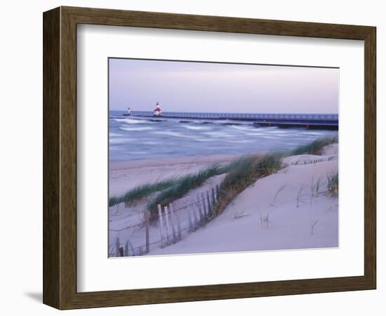 Saint Joseph Lighthouse, Lake Michigan, USA-Brent Bergherm-Framed Photographic Print