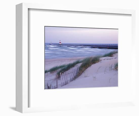 Saint Joseph Lighthouse, Lake Michigan, USA-Brent Bergherm-Framed Photographic Print