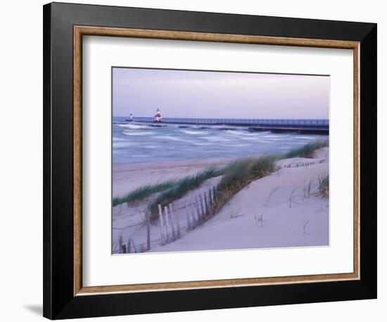 Saint Joseph Lighthouse, Lake Michigan, USA-Brent Bergherm-Framed Photographic Print