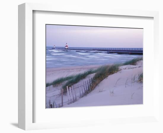 Saint Joseph Lighthouse, Lake Michigan, USA-Brent Bergherm-Framed Photographic Print