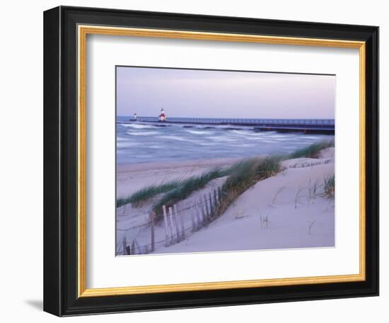 Saint Joseph Lighthouse, Lake Michigan, USA-Brent Bergherm-Framed Photographic Print