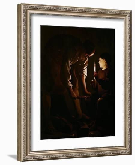 Saint Joseph the Carpenter, 1642-Georges de La Tour-Framed Giclee Print