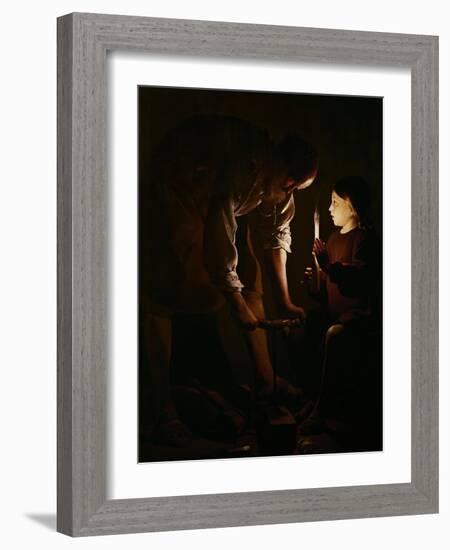 Saint Joseph the Carpenter, 1642-Georges de La Tour-Framed Giclee Print